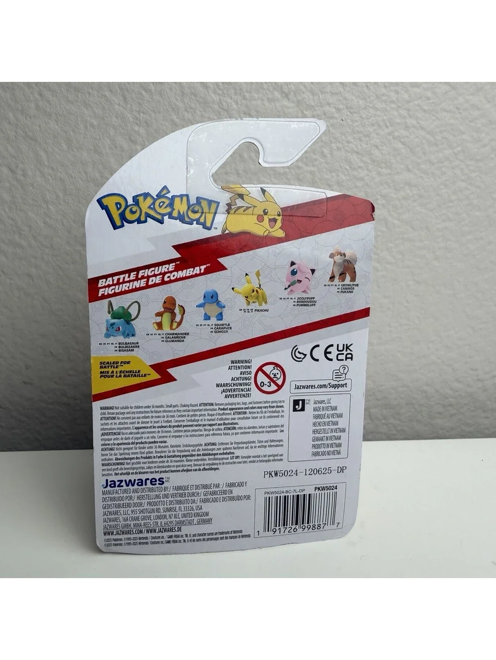 Pokémon Growlithe Battle Figure Jazwares 2” Action Figure New Sealed 2025 NIB